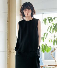 L size ONWARD(大きいサイズ) / エルサイズオンワード シャツ・ブラウス | 【マガジン掲載】Fluid Back Satin ノースリーブ ブラウス（番号CK23）