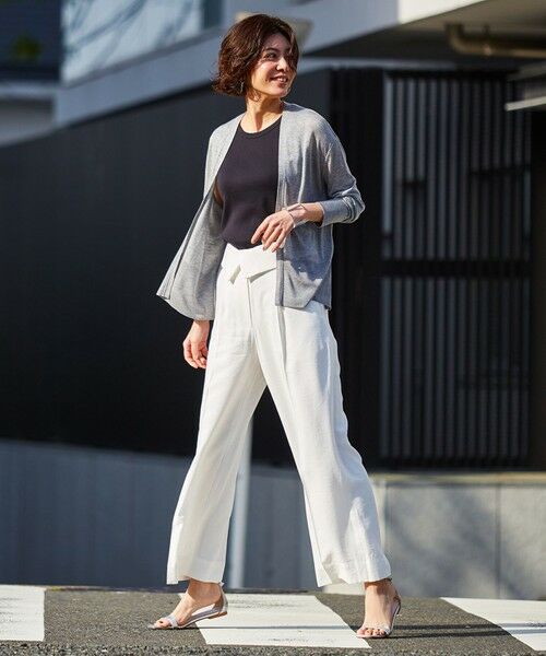 L size ONWARD(大きいサイズ) / エルサイズオンワード カットソー | 【洗える】 Pinion ショートカーディガン | 詳細4