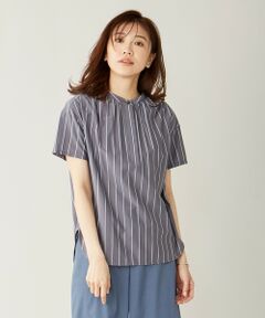 L size ONWARD(大きいサイズ) / エルサイズオンワード カットソー | 【イージーケア】スビンギザストライプ カットソー