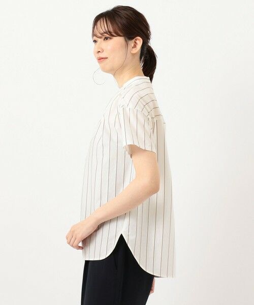 L size ONWARD(大きいサイズ) / エルサイズオンワード カットソー | 【イージーケア】スビンギザストライプ カットソー | 詳細3