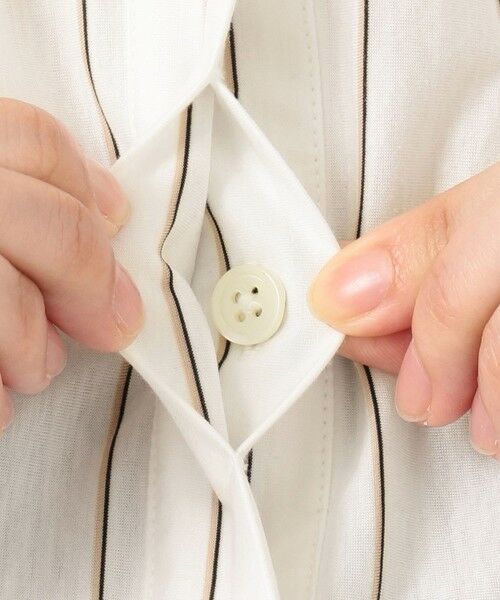 L size ONWARD(大きいサイズ) / エルサイズオンワード カットソー | 【イージーケア】スビンギザストライプ カットソー | 詳細6