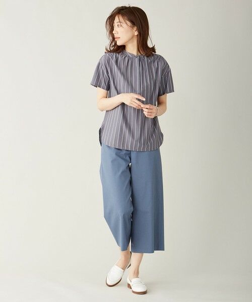 L size ONWARD(大きいサイズ) / エルサイズオンワード カットソー | 【イージーケア】スビンギザストライプ カットソー | 詳細10