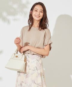 L size ONWARD(大きいサイズ) / エルサイズオンワード カットソー | 【UVケア】ヒーリングカラー タックスリーブ Tシャツ