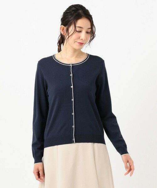 L size ONWARD(大きいサイズ) / エルサイズオンワード カーディガン・ボレロ | 【洗える】ラインポイント カーディガン | 詳細13