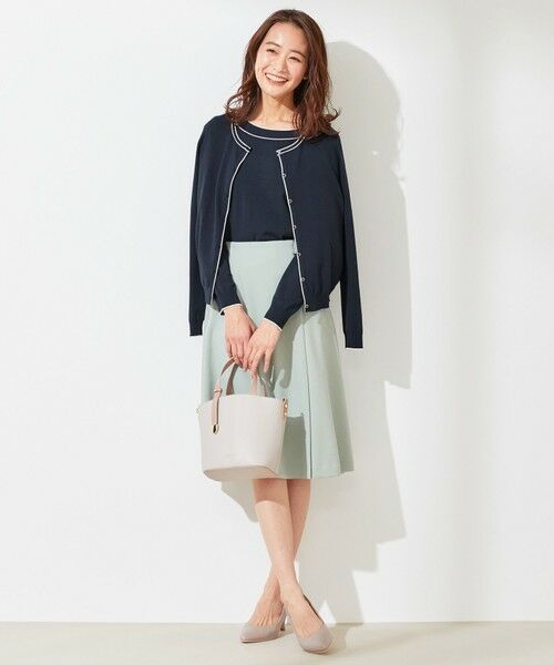 L size ONWARD(大きいサイズ) / エルサイズオンワード カーディガン・ボレロ | 【洗える】ラインポイント カーディガン | 詳細11