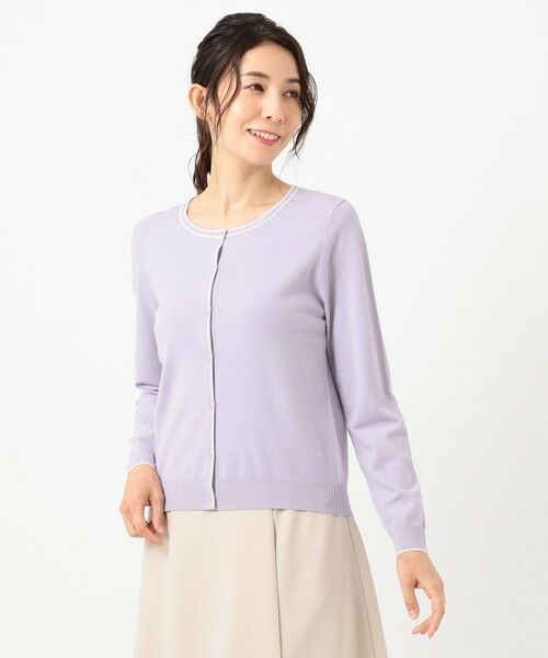 L size ONWARD(大きいサイズ) / エルサイズオンワード カーディガン・ボレロ | 【洗える】ラインポイント カーディガン | 詳細16