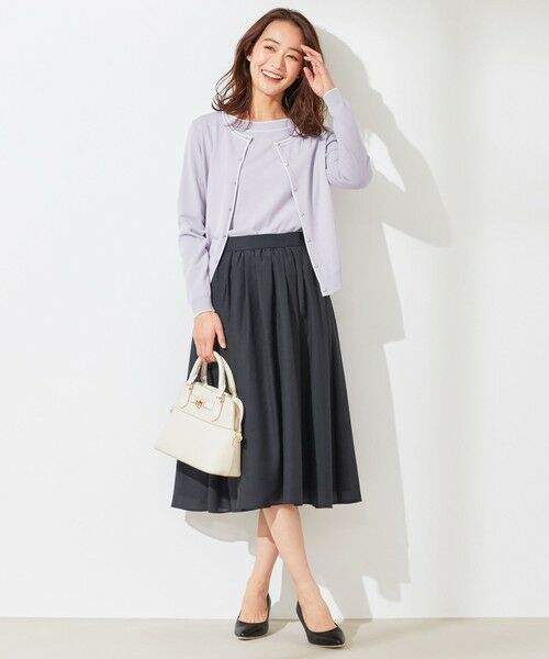 L size ONWARD(大きいサイズ) / エルサイズオンワード カーディガン・ボレロ | 【洗える】ラインポイント カーディガン | 詳細14