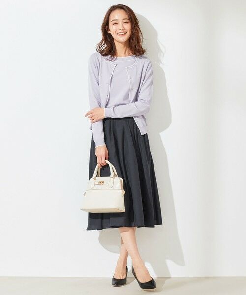 L size ONWARD(大きいサイズ) / エルサイズオンワード カーディガン・ボレロ | 【洗える】ラインポイント カーディガン | 詳細15