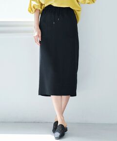 L size ONWARD(大きいサイズ) / エルサイズオンワード ミニ・ひざ丈スカート | 【マガジン掲載】 Fluid Back Satin ドロスト スカート（番号CK32）