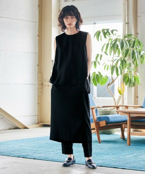 L size ONWARD(大きいサイズ) / エルサイズオンワード ミニ・ひざ丈スカート | 【マガジン掲載】 Fluid Back Satin ドロスト スカート(番号CK32) | 詳細16