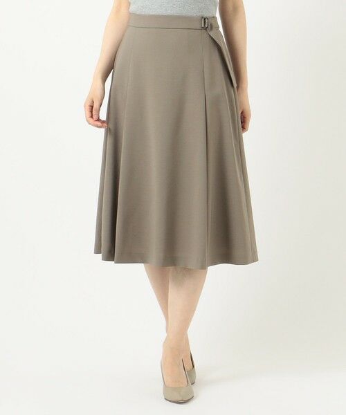 L size ONWARD(大きいサイズ) / エルサイズオンワード ミニ・ひざ丈スカート | 【洗える】ドライタッチツイルストレッチ スカート | 詳細2