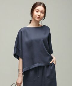 L size ONWARD(大きいサイズ) / エルサイズオンワード シャツ・ブラウス | 【マガジン掲載】Fluid Back Satin ブラウス（番号CK22）