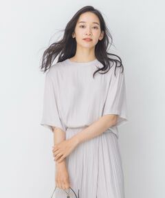 L size ONWARD(大きいサイズ) / エルサイズオンワード シャツ・ブラウス | マットサテン 5分袖 ブラウス