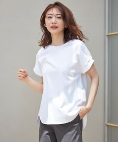 L size ONWARD(大きいサイズ) / エルサイズオンワード カットソー | 【UVケア・消臭効果・接触冷感】コンパクトコットンスムース ラウンドヘム カットソー