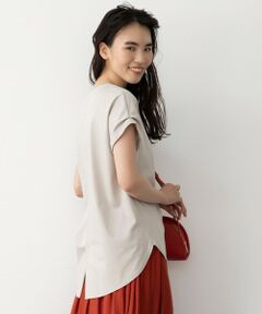 L size ONWARD(大きいサイズ) / エルサイズオンワード カットソー | 【UVケア・消臭効果・接触冷感】コンパクトコットンスムース ラウンドヘム カットソー