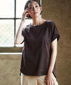 L size ONWARD(大きいサイズ) / エルサイズオンワード カットソー | 【UVケア・消臭効果・接触冷感】コンパクトコットンスムース ラウンドヘム カットソー