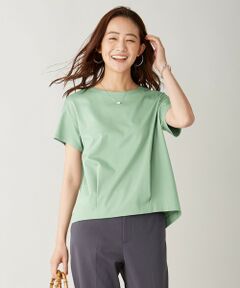 L size ONWARD(大きいサイズ) / エルサイズオンワード カットソー | 【UVケア・消臭効果・接触冷感】コンパクトコットンスムース タック カットソー