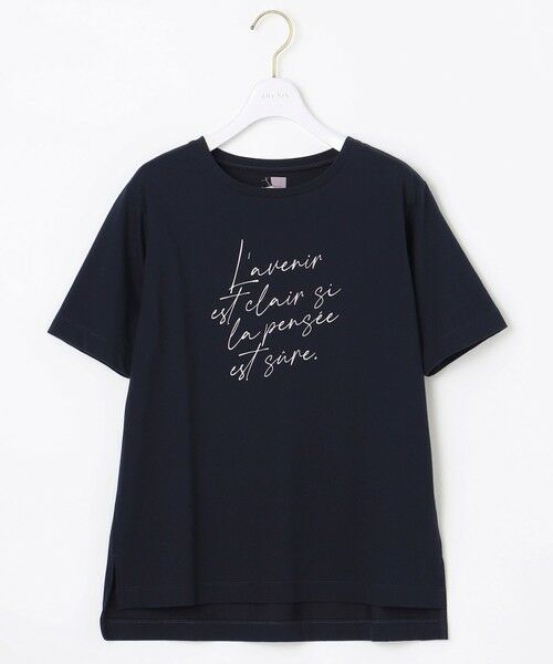 L size ONWARD(大きいサイズ) / エルサイズオンワード カットソー | メッセージプリント Tシャツ | 詳細8