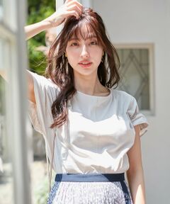 L size ONWARD(大きいサイズ) / エルサイズオンワード カットソー | 【NAIL HOLICコラボ】タックスリーブ Tシャツ