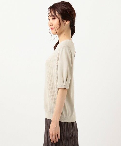 L size ONWARD(大きいサイズ) / エルサイズオンワード ニット・セーター | 【UVカット・洗える】Functional Cotton Blend プリーツ ニット | 詳細9