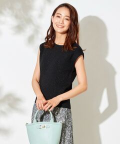 L size ONWARD(大きいサイズ) / エルサイズオンワード ニット・セーター | 【洗える】シャイニーリブ ニット