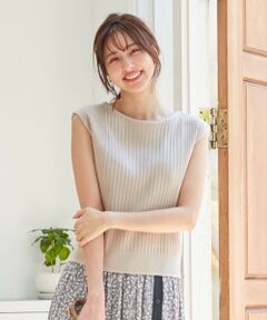 L size ONWARD(大きいサイズ) / エルサイズオンワード ニット・セーター | 【洗える】シャイニーリブ ニット