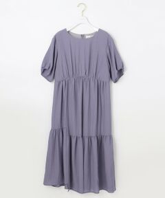 L size ONWARD(大きいサイズ) / エルサイズオンワード ロング・マキシ丈ワンピース | 【洗える】イレヘムティアード ワンピース