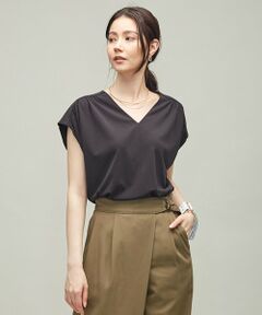 L size ONWARD(大きいサイズ) / エルサイズオンワード シャツ・ブラウス | 【洗える】Bunch Vネック ブラウス