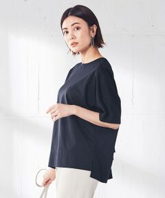 L size ONWARD(大きいサイズ) / エルサイズオンワード カットソー | 【洗える】 Plating天竺 バックデザイン カットソー