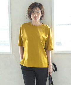 L size ONWARD(大きいサイズ) / エルサイズオンワード カットソー | 【洗える】 Plating天竺 バックデザイン カットソー