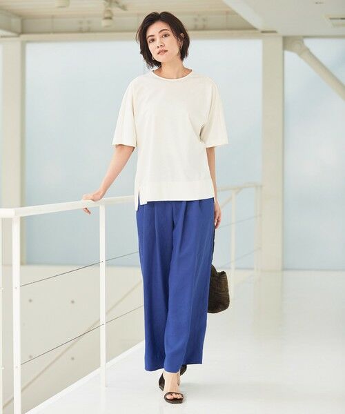 L size ONWARD(大きいサイズ) / エルサイズオンワード カットソー | 【洗える】 Plating天竺 バックデザイン カットソー | 詳細2