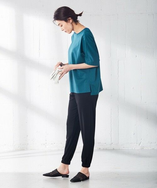 L size ONWARD(大きいサイズ) / エルサイズオンワード カットソー | 【洗える】 Plating天竺 バックデザイン カットソー | 詳細4