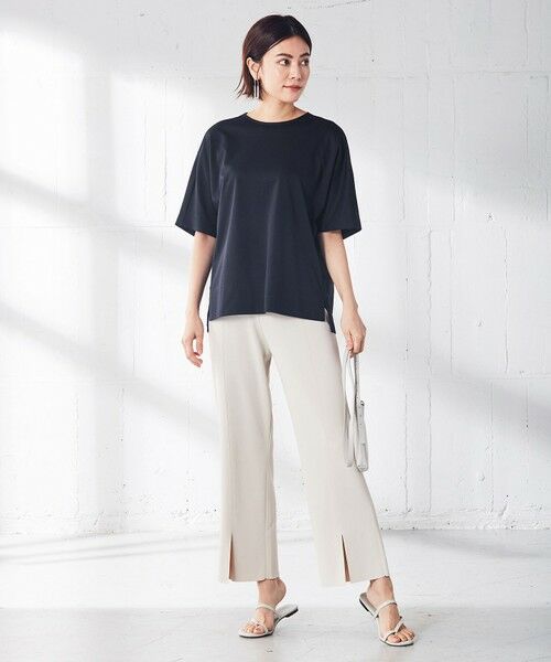 L size ONWARD(大きいサイズ) / エルサイズオンワード カットソー | 【洗える】 Plating天竺 バックデザイン カットソー | 詳細8