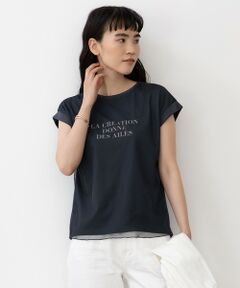 【UVケア】シアーチュールロゴ Tシャツ