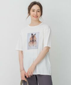 L size ONWARD(大きいサイズ) / エルサイズオンワード カットソー | 旅するフォト Tシャツ