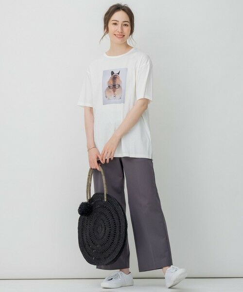 L size ONWARD(大きいサイズ) / エルサイズオンワード カットソー | 旅するフォト Tシャツ | 詳細1