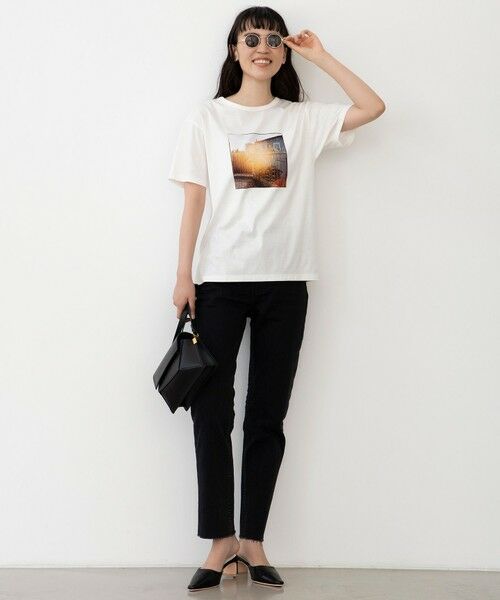 L size ONWARD(大きいサイズ) / エルサイズオンワード カットソー | 旅するフォト Tシャツ | 詳細7