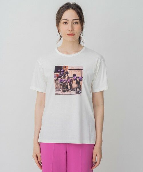 L size ONWARD(大きいサイズ) / エルサイズオンワード カットソー | 旅するフォト Tシャツ | 詳細17