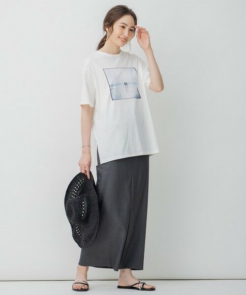 L size ONWARD(大きいサイズ) / エルサイズオンワード カットソー | 旅するフォト Tシャツ | 詳細24