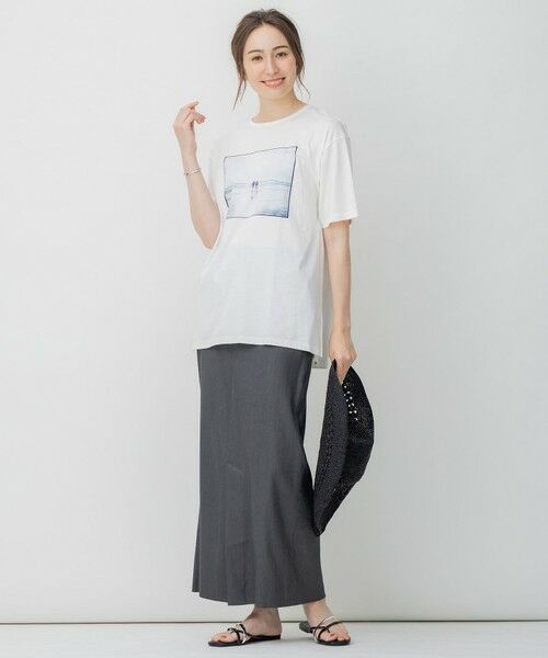 L size ONWARD(大きいサイズ) / エルサイズオンワード カットソー | 旅するフォト Tシャツ | 詳細25