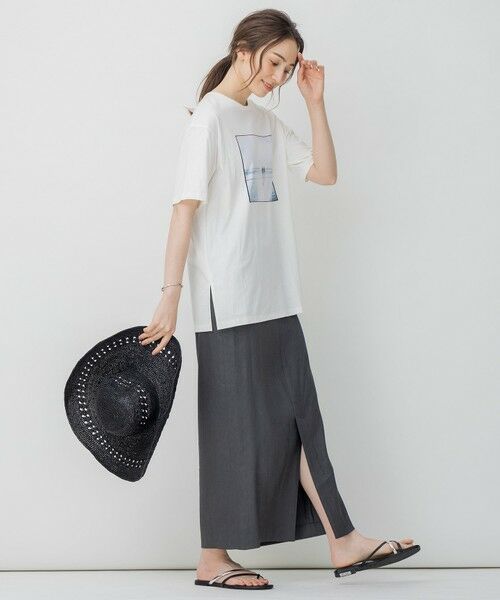 L size ONWARD(大きいサイズ) / エルサイズオンワード カットソー | 旅するフォト Tシャツ | 詳細26