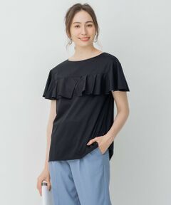 L size ONWARD(大きいサイズ) / エルサイズオンワード カットソー | 【新色登場】BIGフリルジャージー Tシャツ