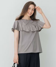 L size ONWARD(大きいサイズ) / エルサイズオンワード カットソー | 【新色登場】BIGフリルジャージー Tシャツ