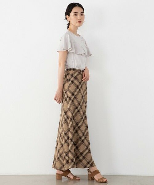 L size ONWARD(大きいサイズ) / エルサイズオンワード カットソー | 【新色登場】BIGフリルジャージー Tシャツ | 詳細4