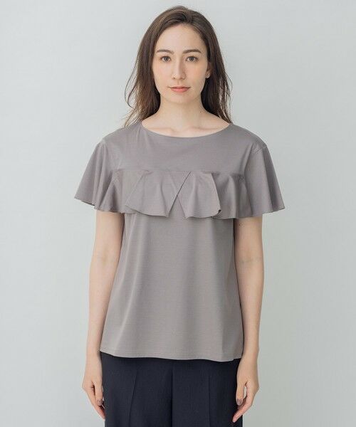 L size ONWARD(大きいサイズ) / エルサイズオンワード カットソー | 【新色登場】BIGフリルジャージー Tシャツ | 詳細8