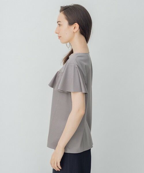 L size ONWARD(大きいサイズ) / エルサイズオンワード カットソー | 【新色登場】BIGフリルジャージー Tシャツ | 詳細9