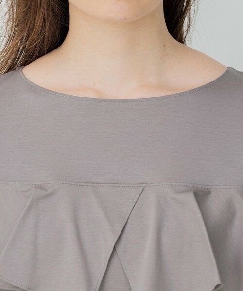 L size ONWARD(大きいサイズ) / エルサイズオンワード カットソー | 【新色登場】BIGフリルジャージー Tシャツ | 詳細11