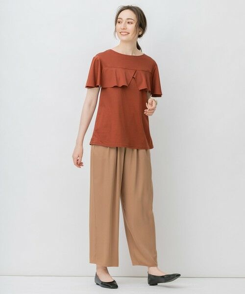 L size ONWARD(大きいサイズ) / エルサイズオンワード カットソー | 【新色登場】BIGフリルジャージー Tシャツ | 詳細16