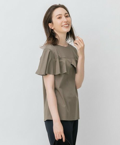 L size ONWARD(大きいサイズ) / エルサイズオンワード カットソー | 【新色登場】BIGフリルジャージー Tシャツ | 詳細20