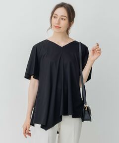L size ONWARD(大きいサイズ) / エルサイズオンワード カットソー | 【新色登場！】フレアシルエット アシンメトリー Tシャツ